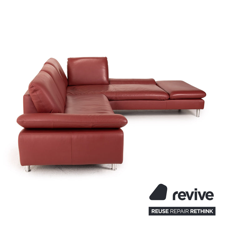 Willi Schillig Loop Leder Ecksofa Rot Funktion Sofa Couch