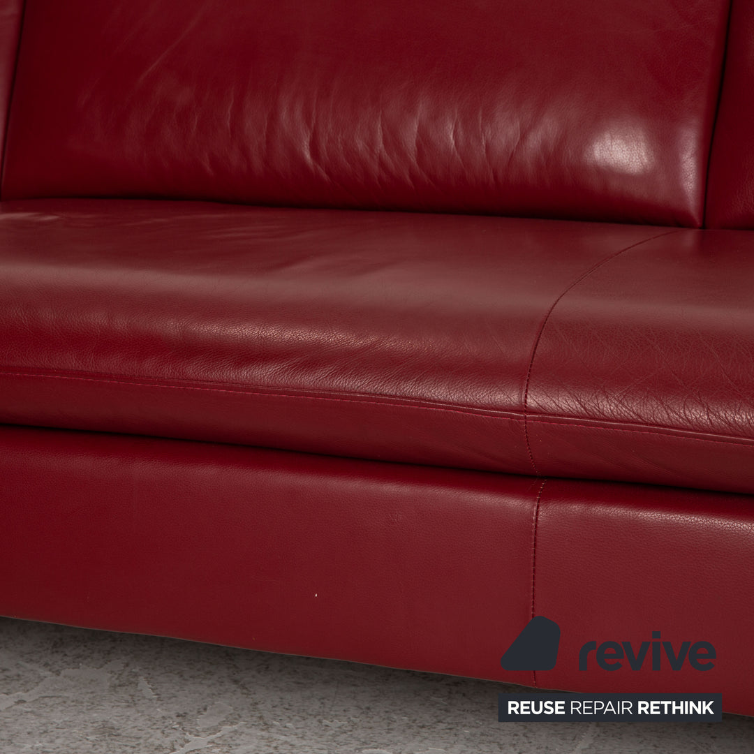 Willi Schillig Loop Leder Ecksofa Rot Sofa Couch Funktion