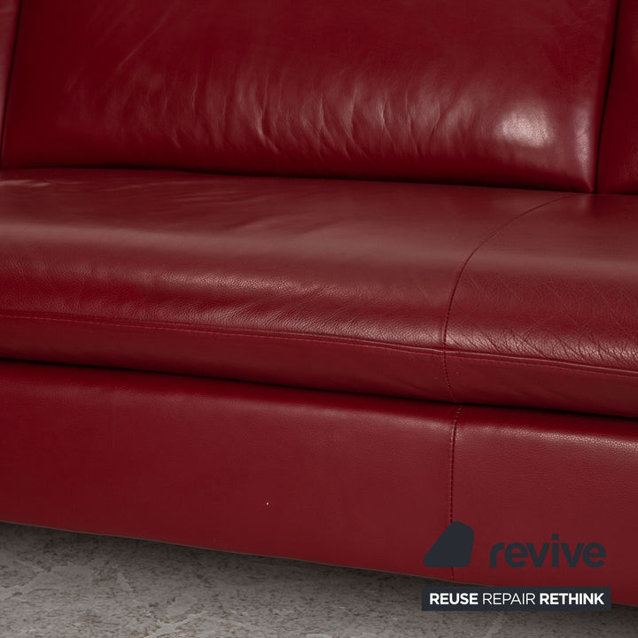 Willi Schillig Loop Leder Ecksofa Rot Sofa Couch Funktion