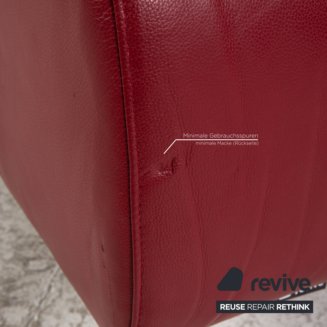 Willi Schillig Loop Leder Ecksofa Rot Sofa Couch Funktion