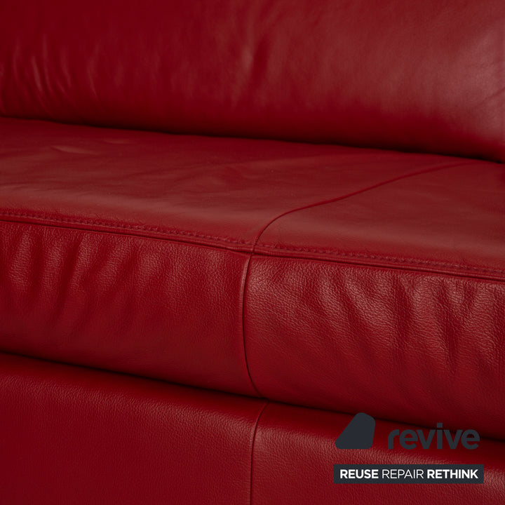 Willi Schillig Loop Leder Ecksofa Rot Sofa Couch Funktion