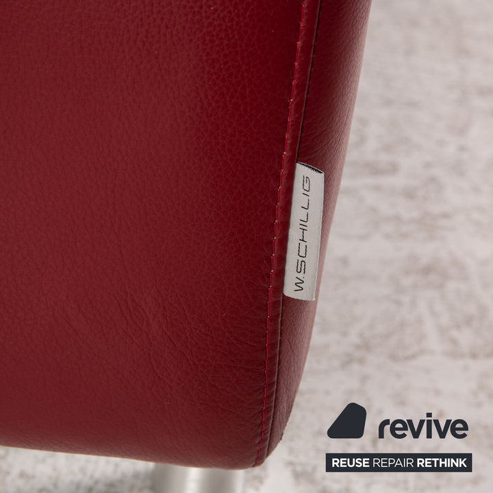 Willi Schillig Loop Leder Ecksofa Rot Sofa Couch Funktion