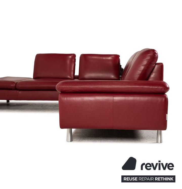 Willi Schillig Loop Leder Ecksofa Rot Sofa Couch Funktion
