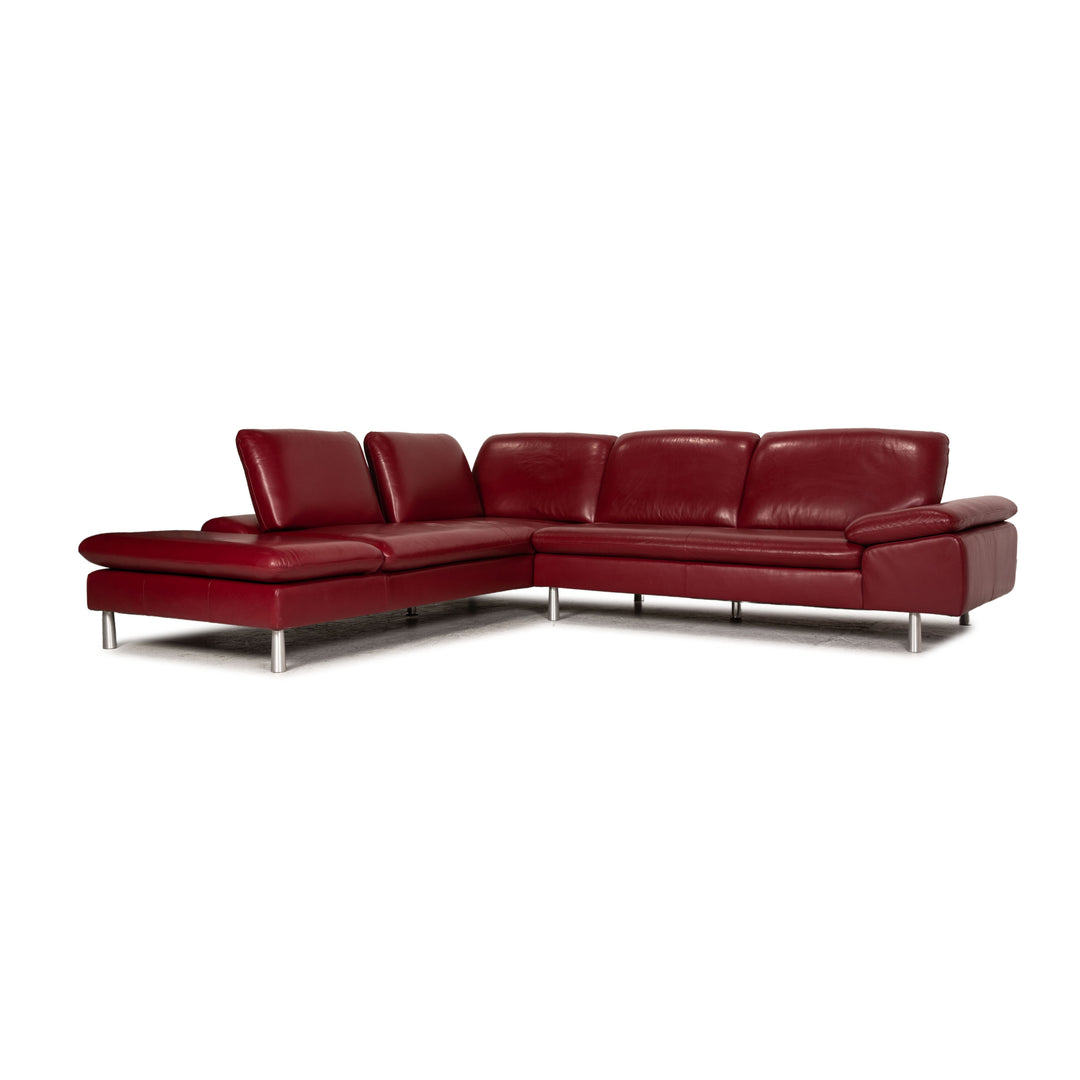 Willi Schillig Loop Leder Ecksofa Rot Sofa Couch Funktion
