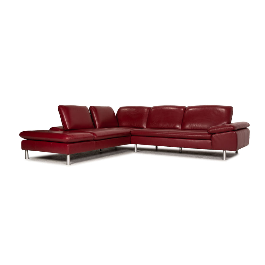 Willi Schillig Loop Leder Ecksofa Rot Sofa Couch Funktion