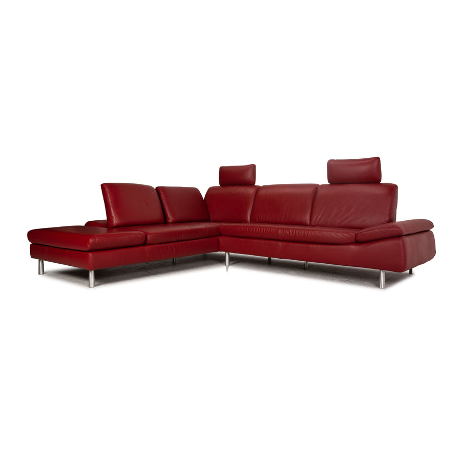 Willi Schillig Loop Leder Ecksofa Rot Sofa Couch Funktion
