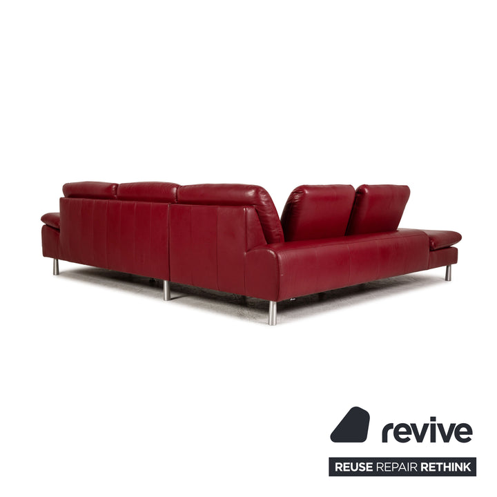 Willi Schillig Loop Leder Ecksofa Rot Sofa Couch Funktion