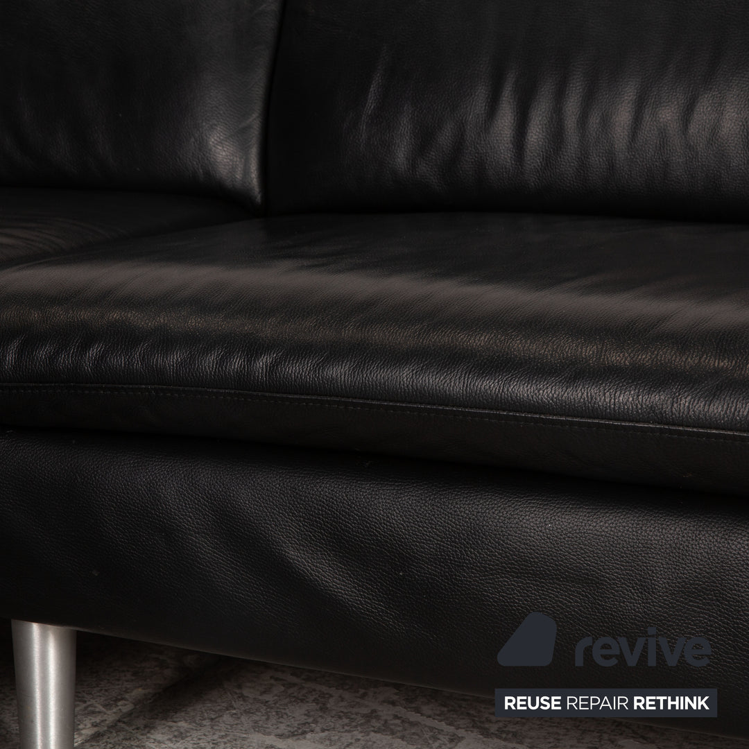 Willi Schillig Loop Leder Ecksofa Schwarz Funktion Sofa Couch