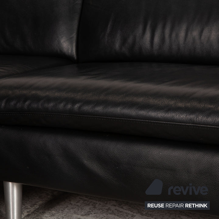 Willi Schillig Loop Leder Ecksofa Schwarz Funktion Sofa Couch