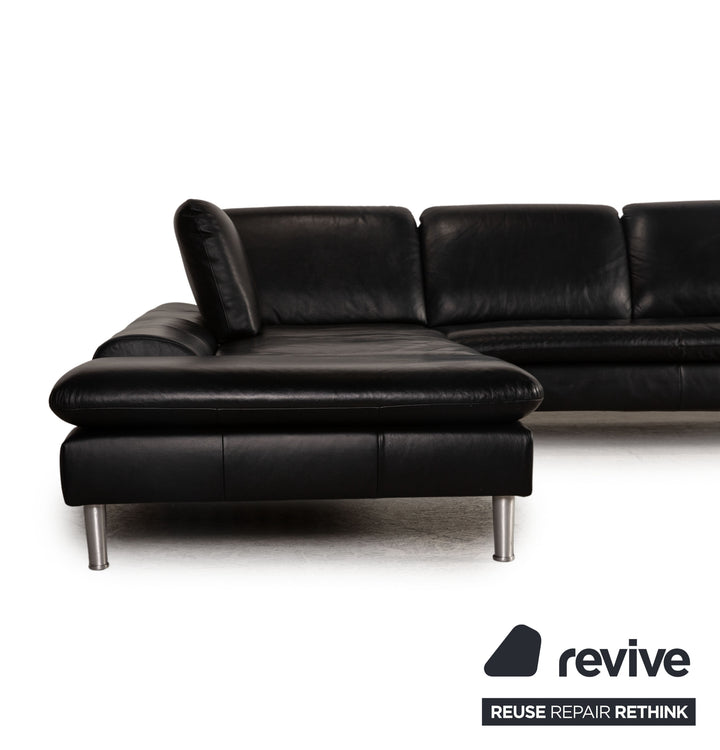 Willi Schillig Loop Leder Ecksofa Schwarz Funktion Sofa Couch