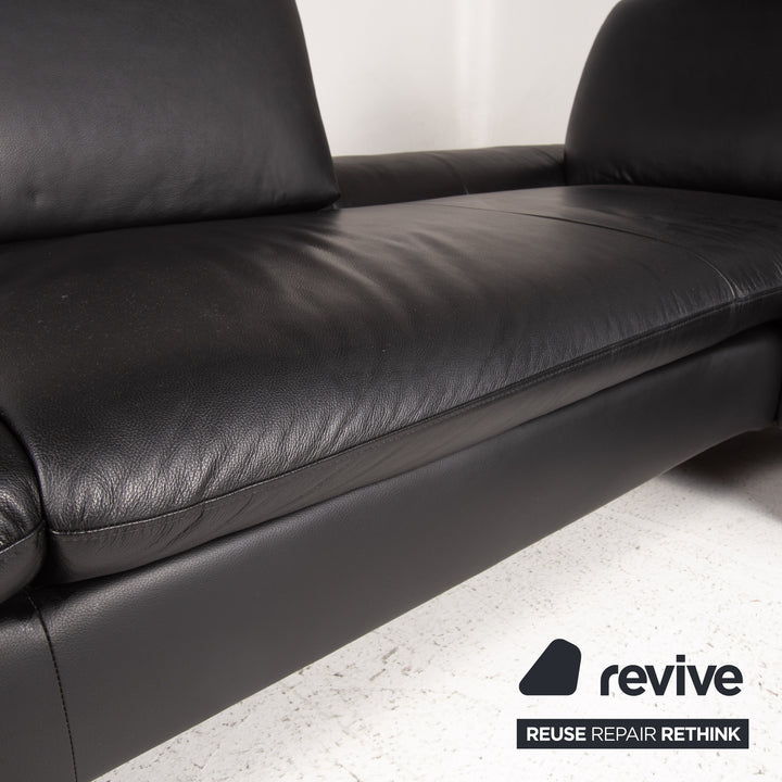 Willi Schillig Loop Leather Corner Sofa Black Function Sofa Couch