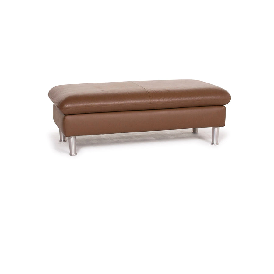 Willi Schillig Loop Leder Hocker Braun #15340
