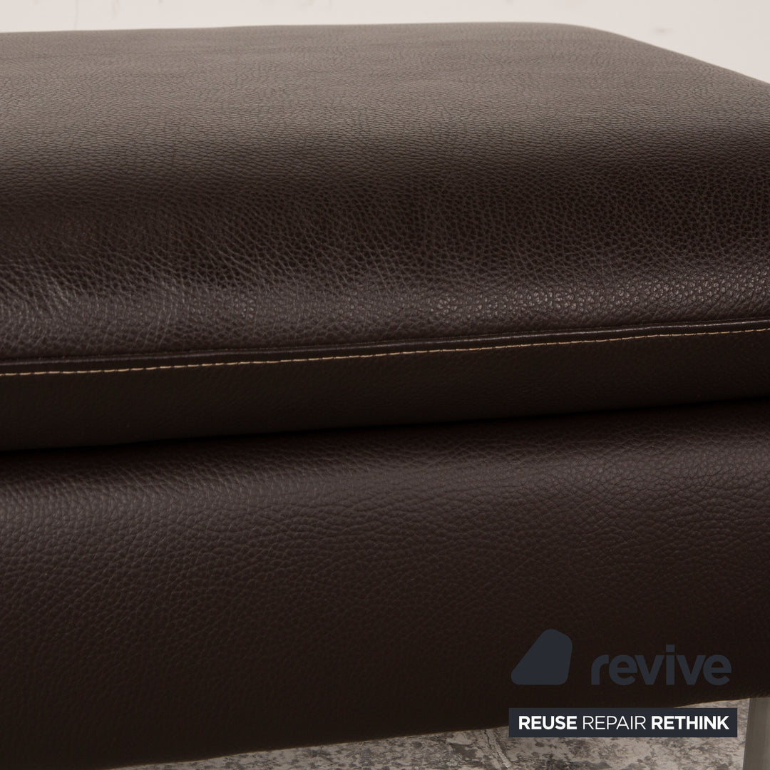 Willi Schillig Loop Leder Hocker Braun