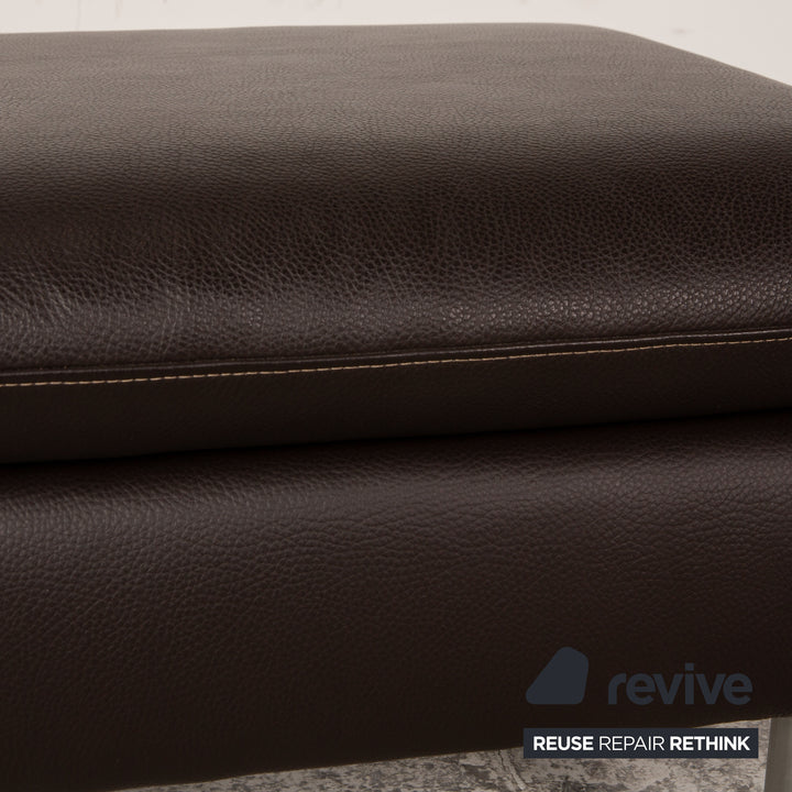 Willi Schillig Loop Leder Hocker Braun
