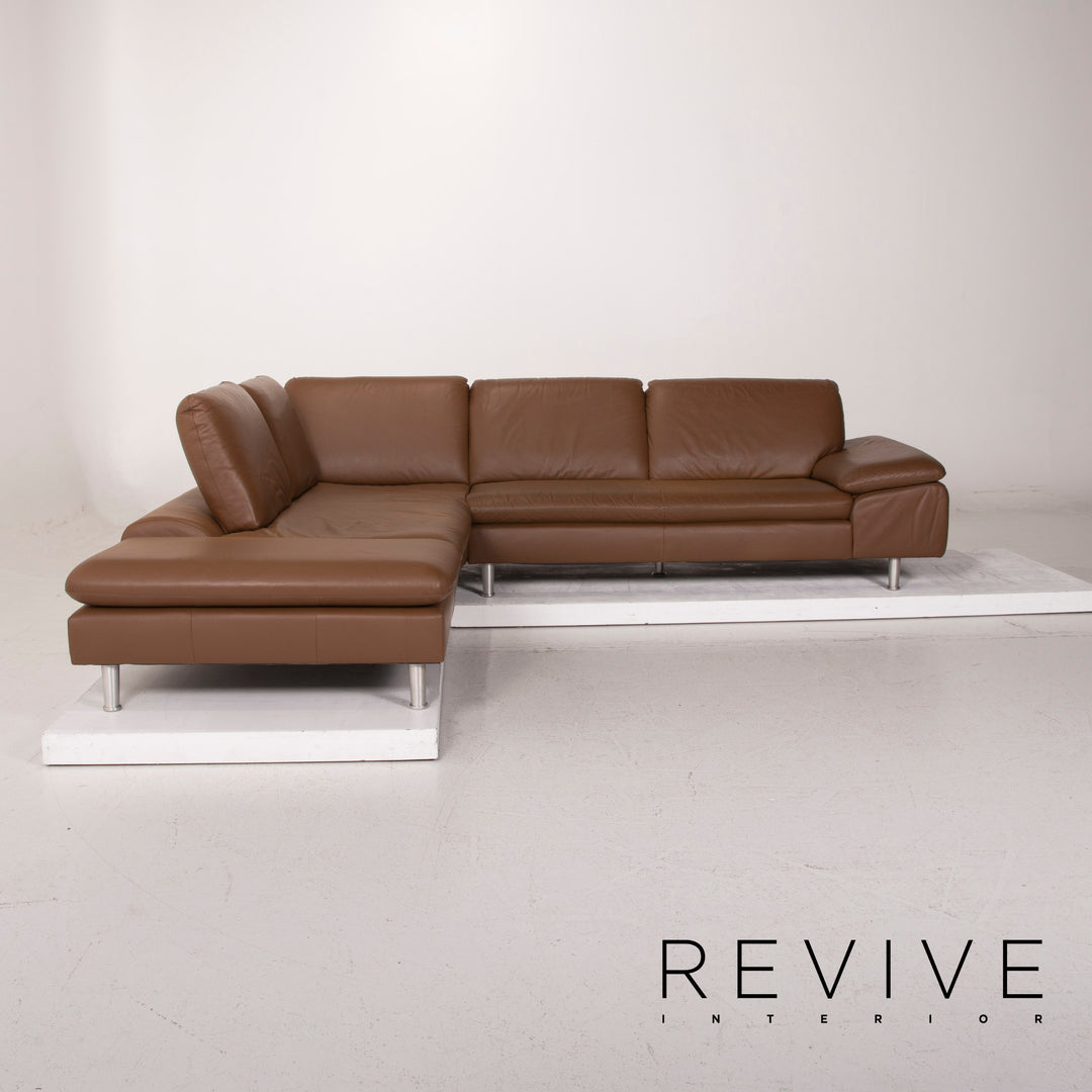 Willi Schillig Loop Leder Sofa Braun Ecksofa #15100