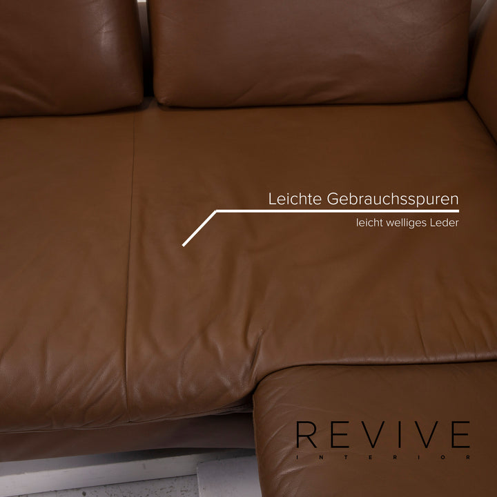 Willi Schillig Loop Leder Sofa Braun Ecksofa #15100