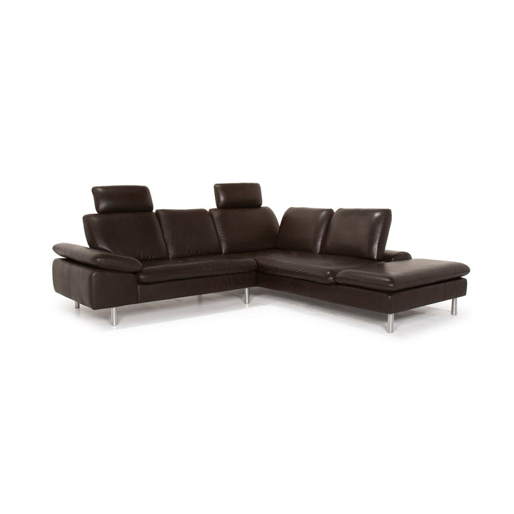 Willi Schillig Loop Leder Sofa Dunkelbraun Ecksofa #15147