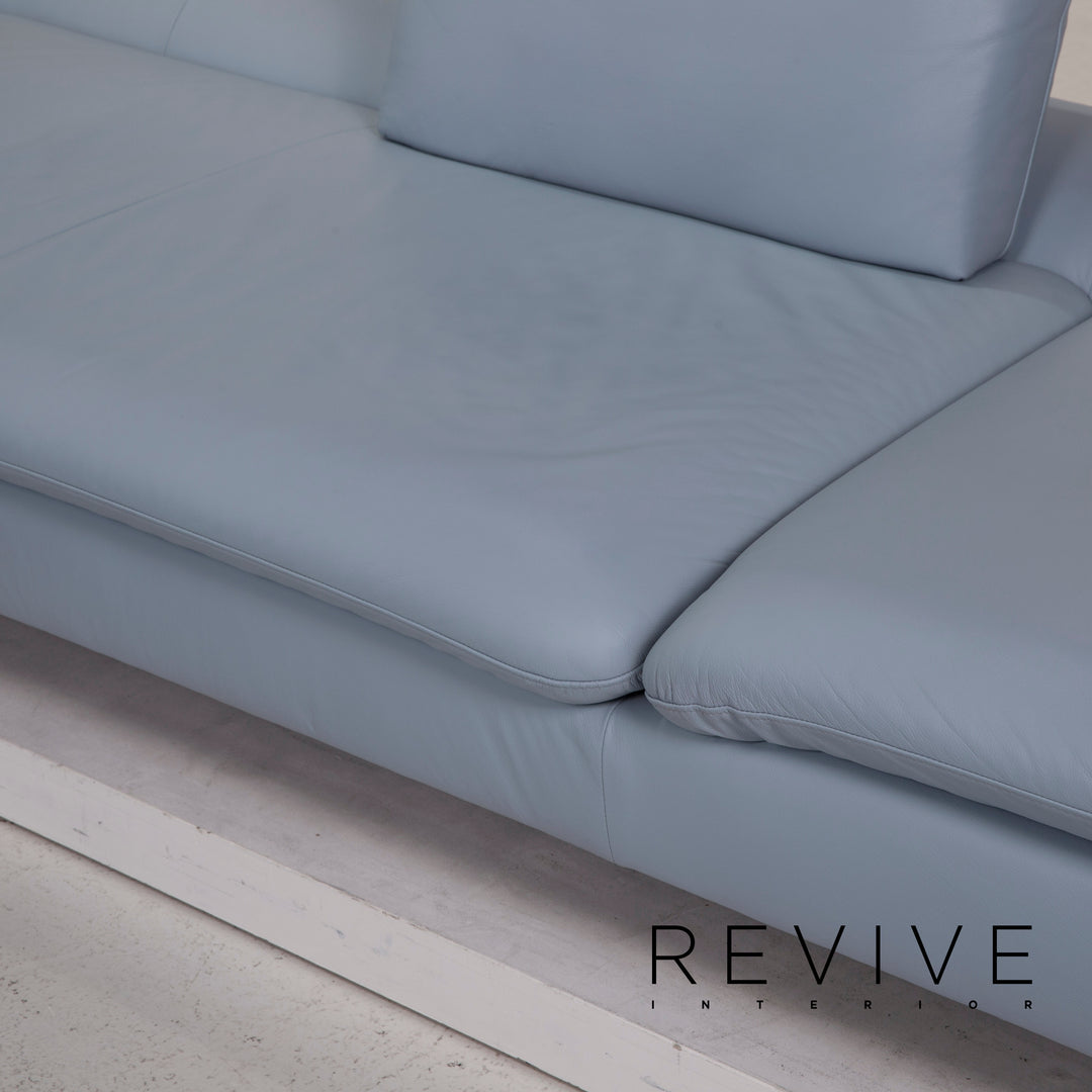 Willi Schillig Loop Leder Sofa Eisblau Ecksofa Blau Funktion Couch #14957