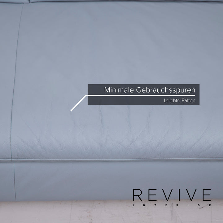 Willi Schillig Loop Leder Sofa Eisblau Ecksofa Blau Funktion Couch #14957