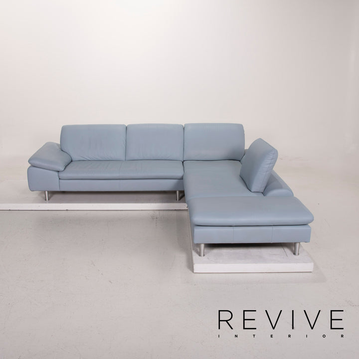 Willi Schillig Loop Leder Sofa Eisblau Ecksofa Blau Funktion Couch #14957