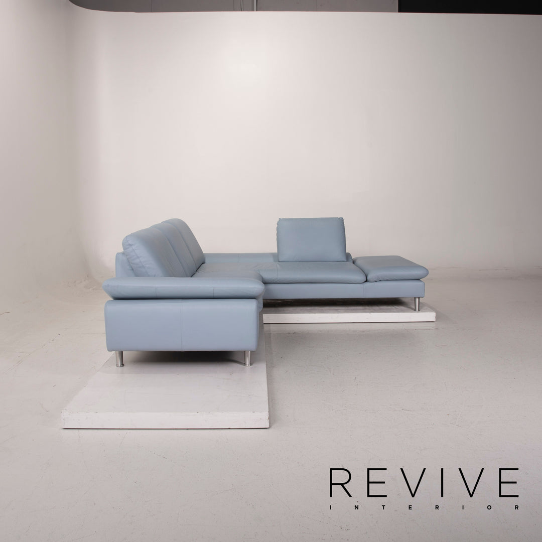 Willi Schillig Loop Leder Sofa Eisblau Ecksofa Blau Funktion Couch #14957