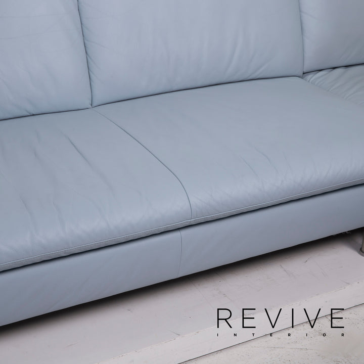Willi Schillig Loop Leder Sofa Eisblau Ecksofa Blau Funktion Couch #14957