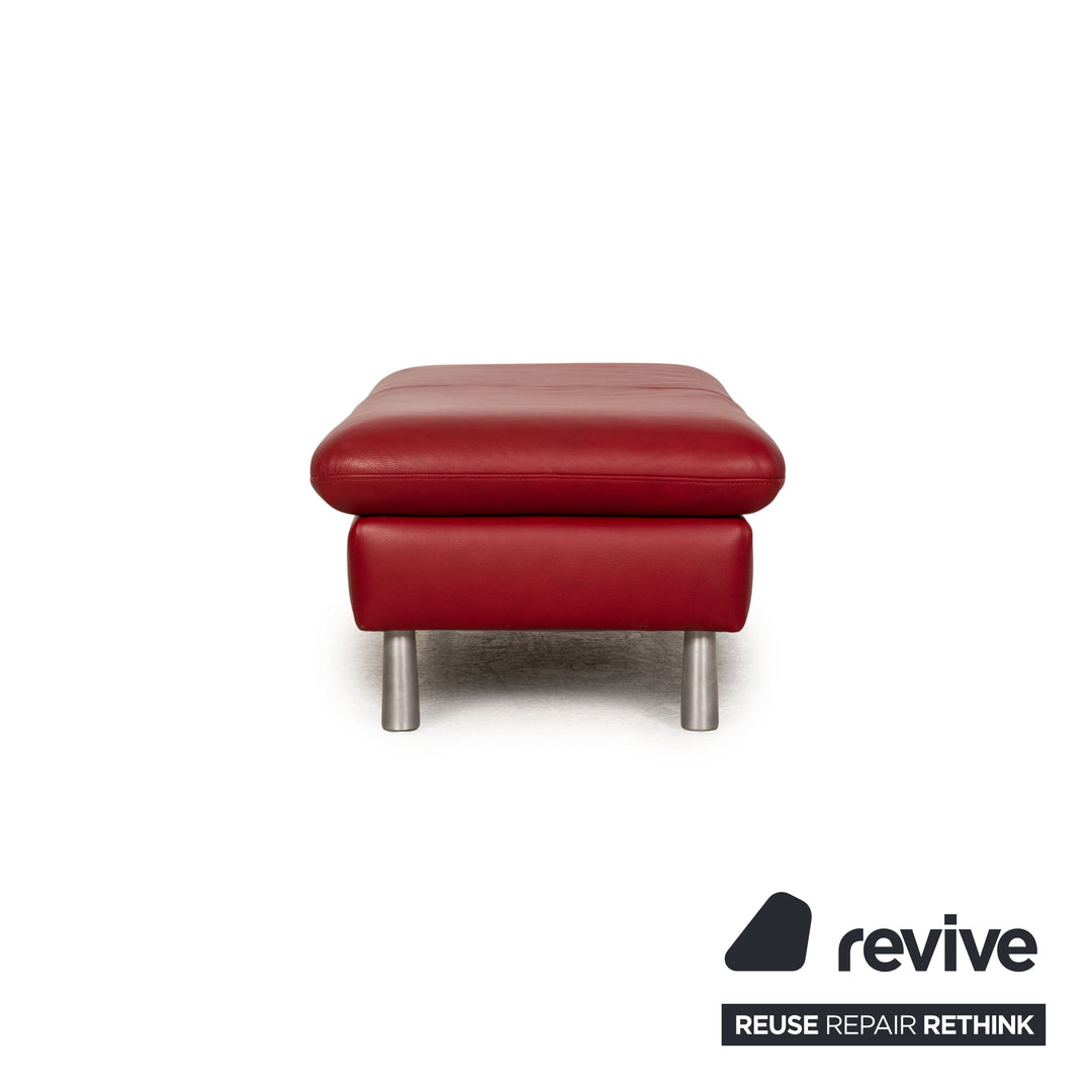 Willi Schillig Loop Leder Sofa Garnitur Garnitur Rot Ecksofa Hocker Sofa