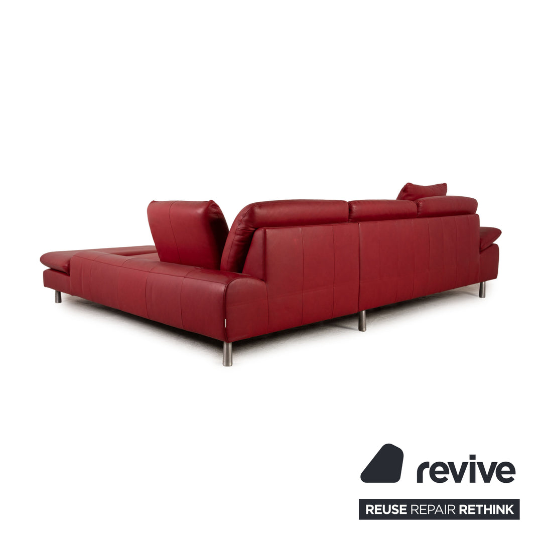 Willi Schillig Loop Leder Sofa Garnitur Garnitur Rot Ecksofa Hocker Sofa