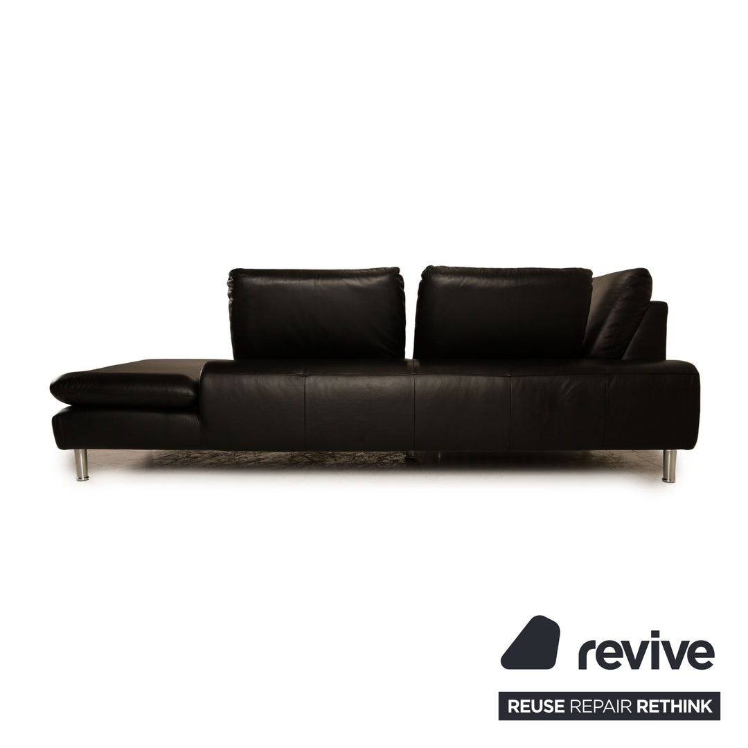 Willi Schillig Loop Schwarz Leder Ecksofa Sofa Couch Funktion Recamiere rechts