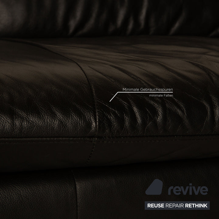 Willi Schillig Loop Schwarz Leder Ecksofa Sofa Couch Funktion Recamiere rechts