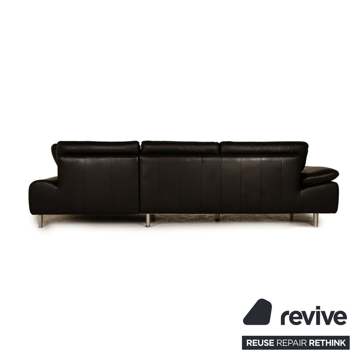 Willi Schillig Loop Schwarz Leder Ecksofa Sofa Couch Funktion Recamiere rechts