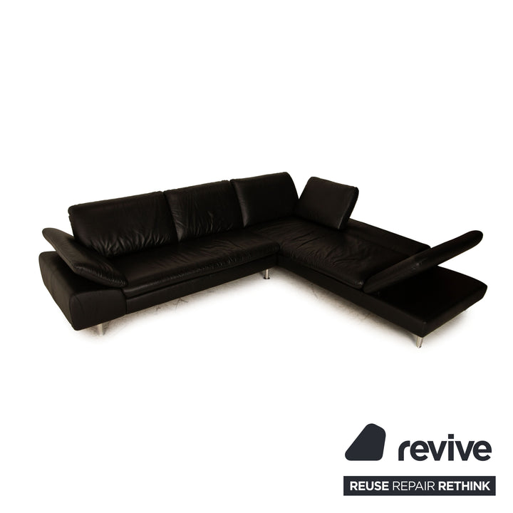 Willi Schillig Loop Schwarz Leder Ecksofa Sofa Couch Funktion Recamiere rechts