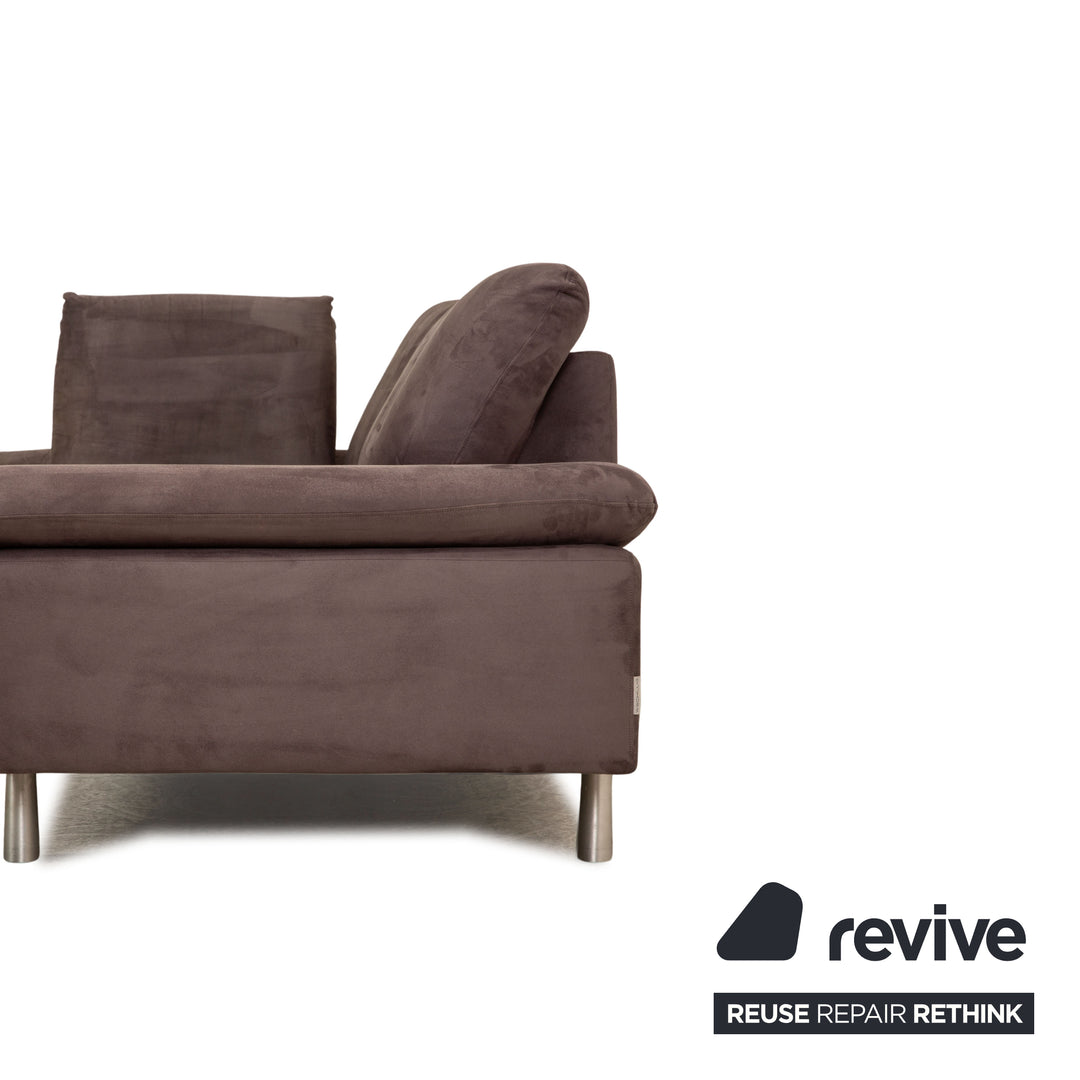 Willi Schillig Loop Stoff Microfaser Ecksofa Grau Recamiere Links manuelle Funktion