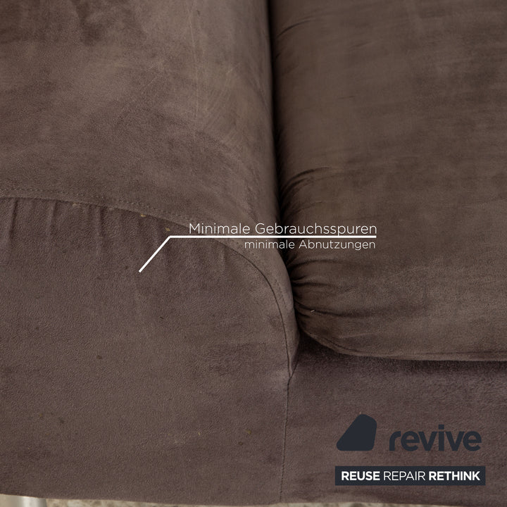 Willi Schillig Loop Stoff Microfaser Ecksofa Grau Recamiere Links manuelle Funktion