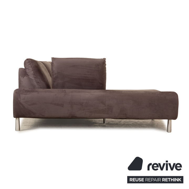 Willi Schillig Loop Stoff Microfaser Ecksofa Grau Recamiere Links manuelle Funktion