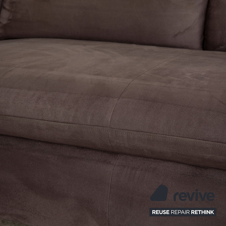 Willi Schillig Loop Stoff Microfaser Ecksofa Grau Recamiere Links manuelle Funktion