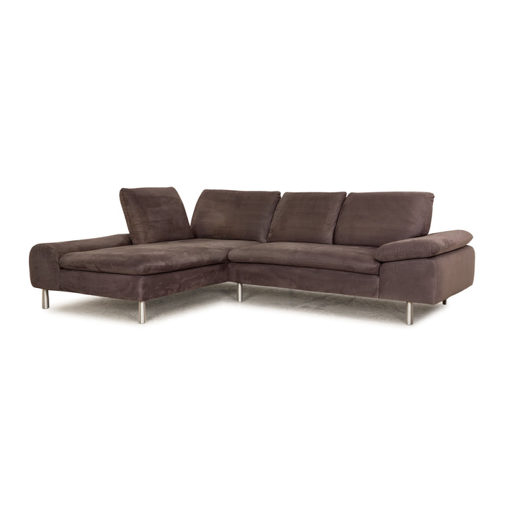 Willi Schillig Loop Stoff Microfaser Ecksofa Grau Recamiere Links manuelle Funktion