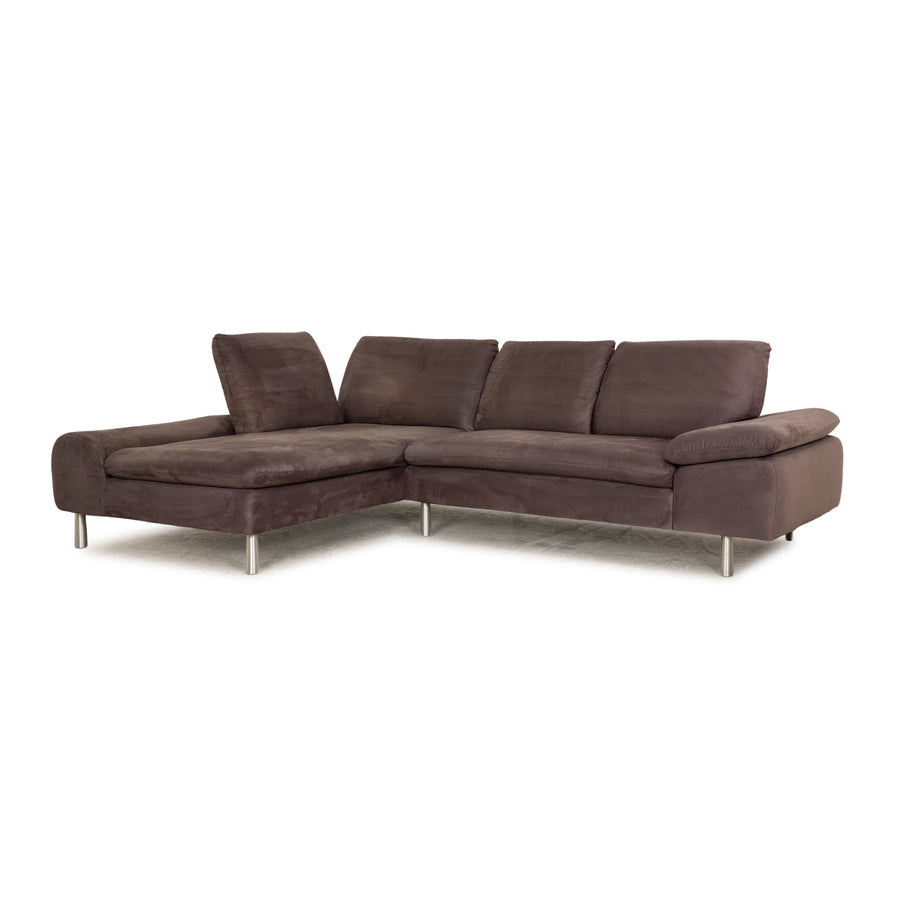 Willi Schillig Loop Stoff Microfaser Ecksofa Grau Recamiere Links manuelle Funktion
