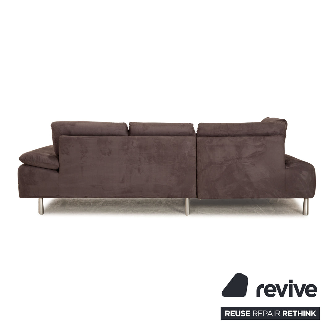 Willi Schillig Loop Stoff Microfaser Ecksofa Grau Recamiere Links manuelle Funktion