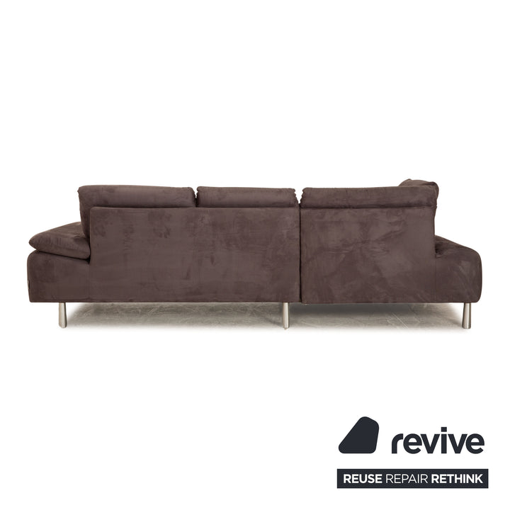 Willi Schillig Loop Stoff Microfaser Ecksofa Grau Recamiere Links manuelle Funktion