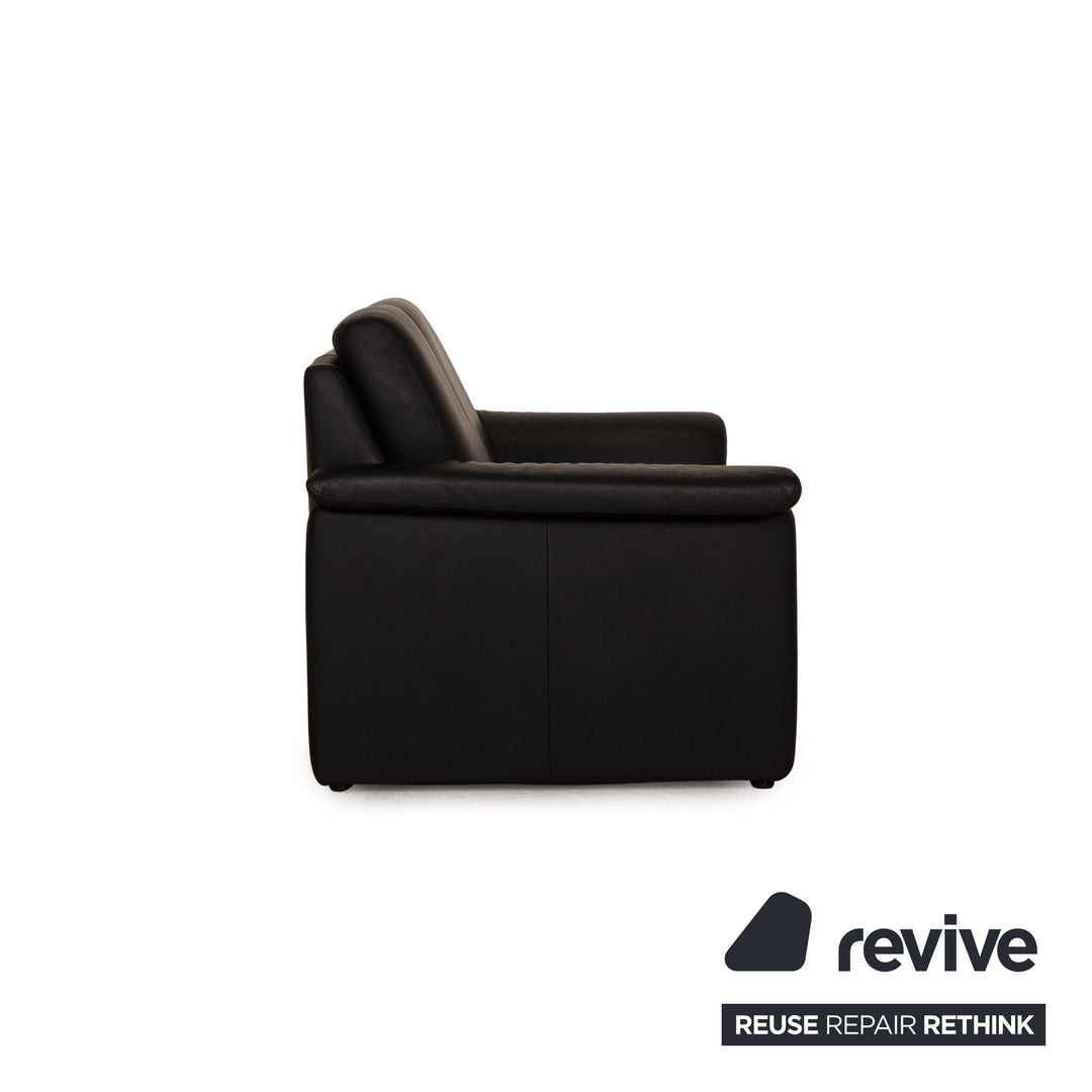Willi Schillig Lucca Leder Zweisitzer Schwarz Sofa Couch