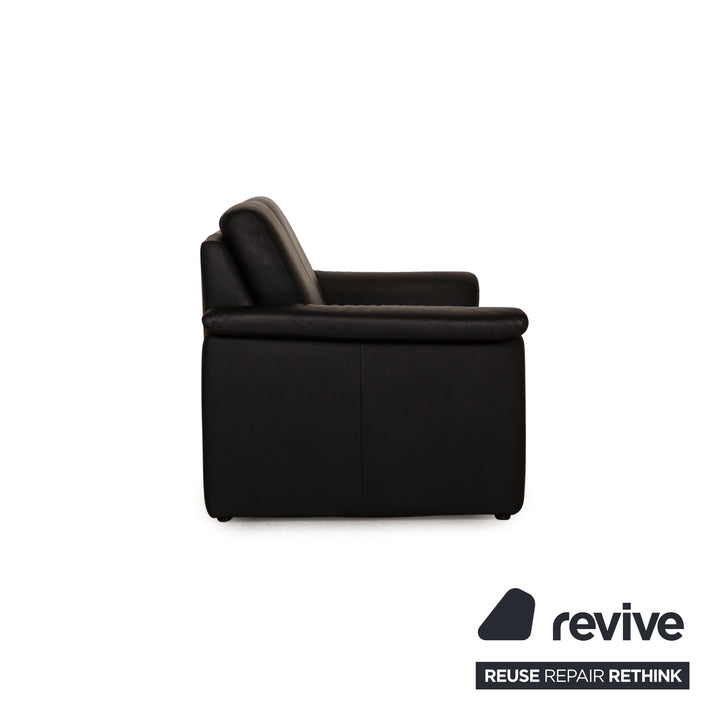 Willi Schillig Lucca Leder Zweisitzer Schwarz Sofa Couch