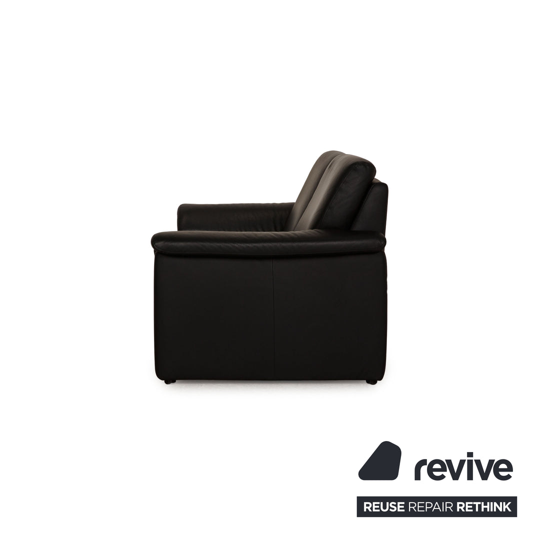 Willi Schillig Lucca Leder Zweisitzer Schwarz Sofa Couch