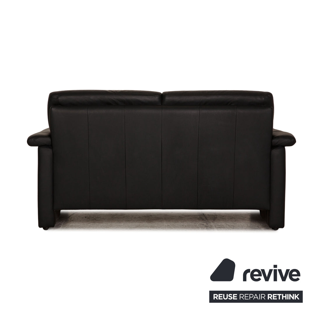 Willi Schillig Lucca Leder Zweisitzer Schwarz Sofa Couch