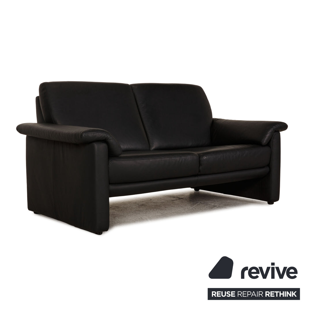Willi Schillig Lucca Leder Zweisitzer Schwarz Sofa Couch