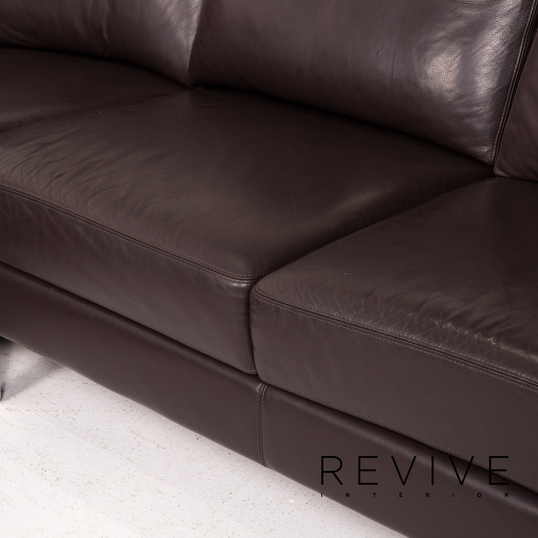 Willi Schillig Matrixx Leder Ecksofa Braun Dunkelbraun Sofa Couch #14703