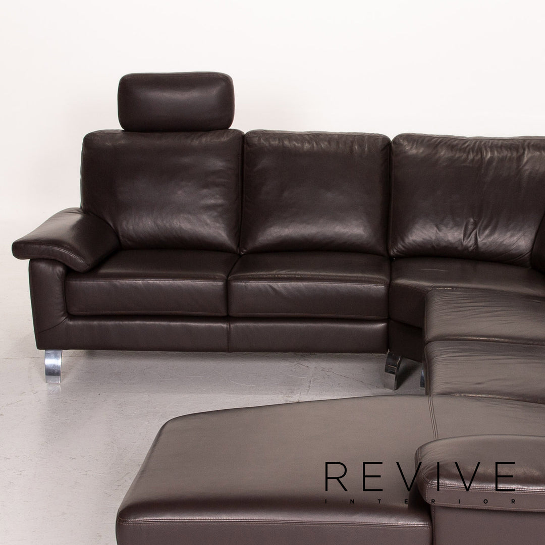 Willi Schillig Matrixx Leder Ecksofa Braun Dunkelbraun Sofa Couch #14703