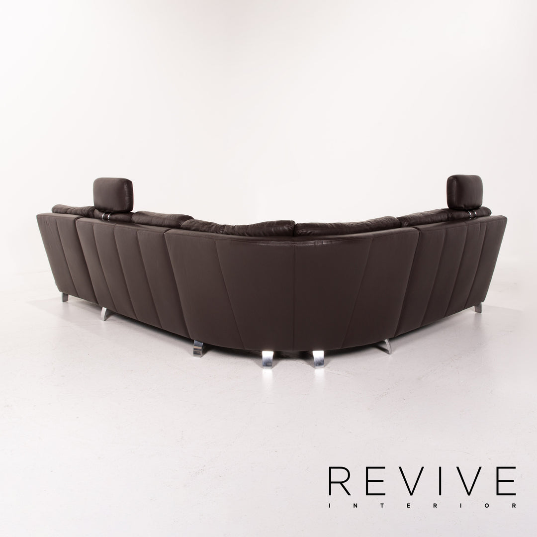 Willi Schillig Matrixx Leder Ecksofa Braun Dunkelbraun Sofa Couch #14703