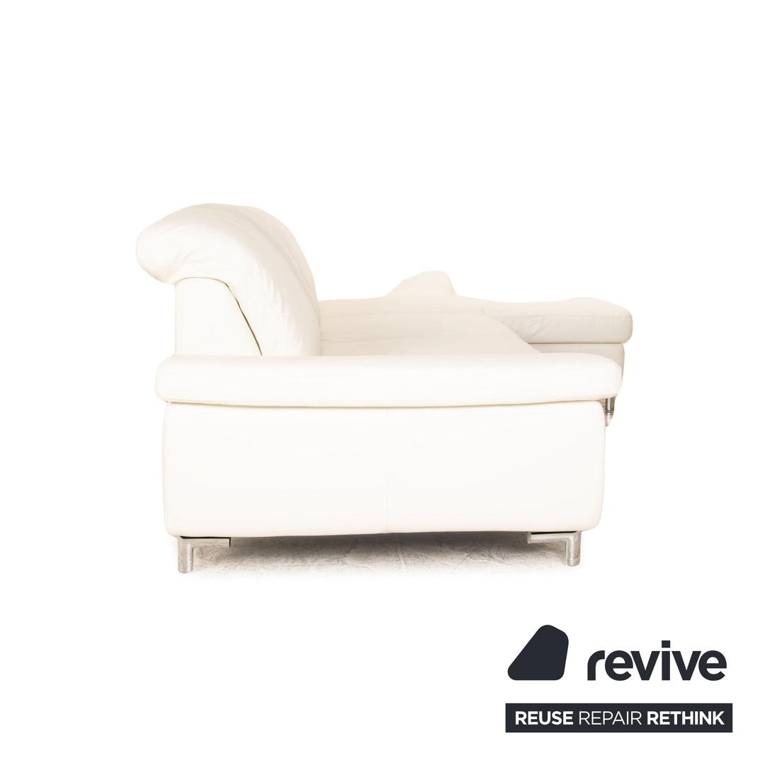 Willi Schillig Select Star Plus Leder Ecksofa Creme Recamiere Rechts manuelle Funktion