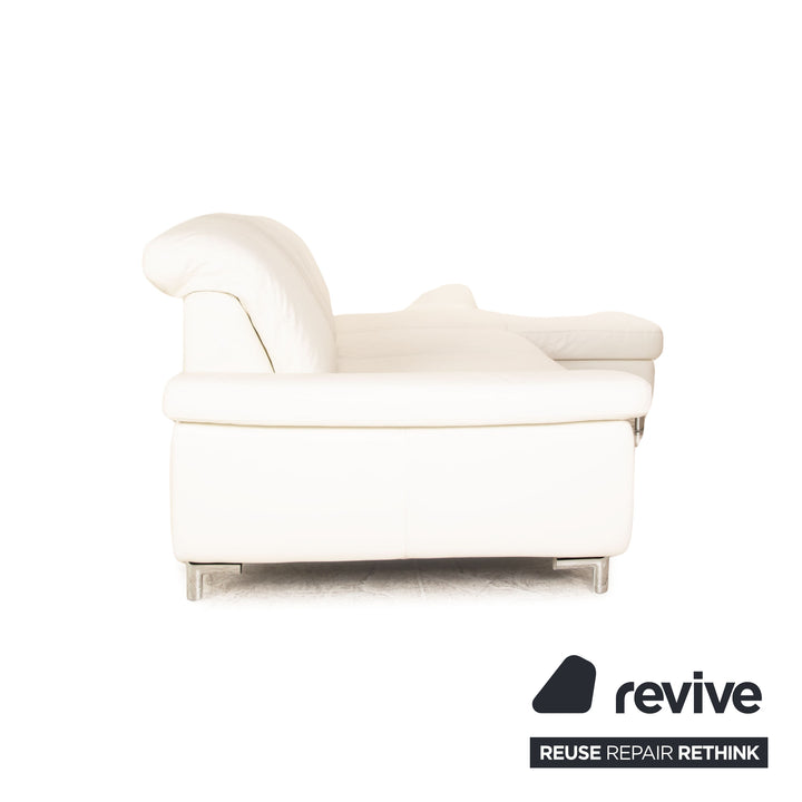Willi Schillig Select Star Plus Leder Ecksofa Creme Recamiere Rechts manuelle Funktion